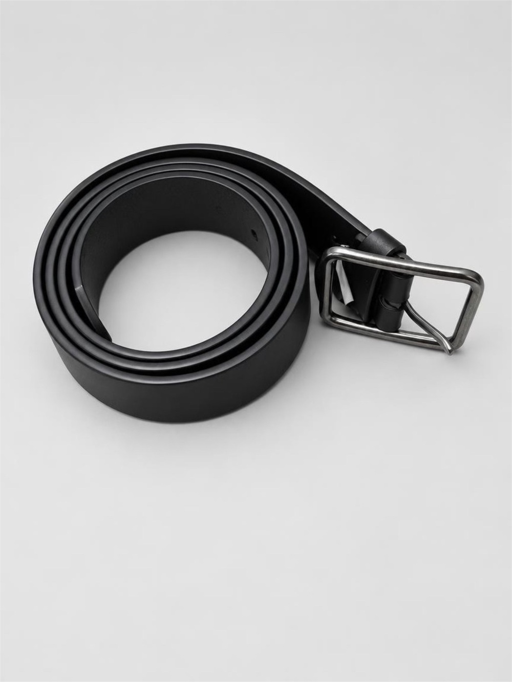 Classic Black Women’s Faux Leather Belt with Silver Buckle - XL/XXL